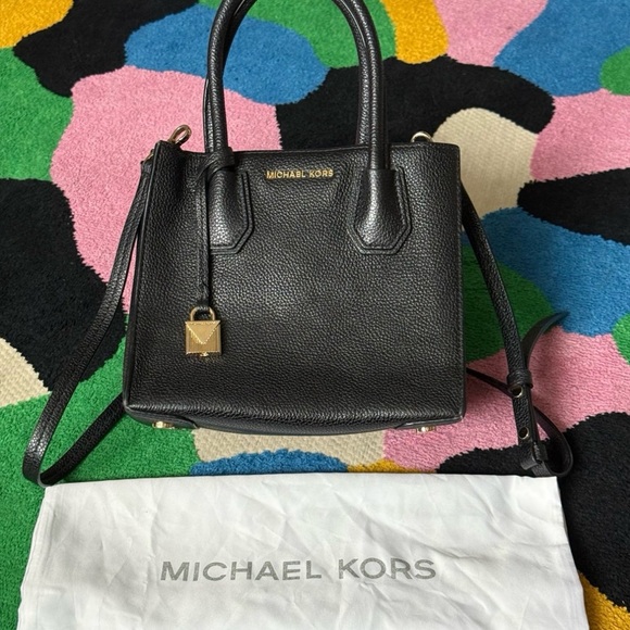 Michael Kors Black Pebbled Leather Mini-Tote - Picture 2 of 2
